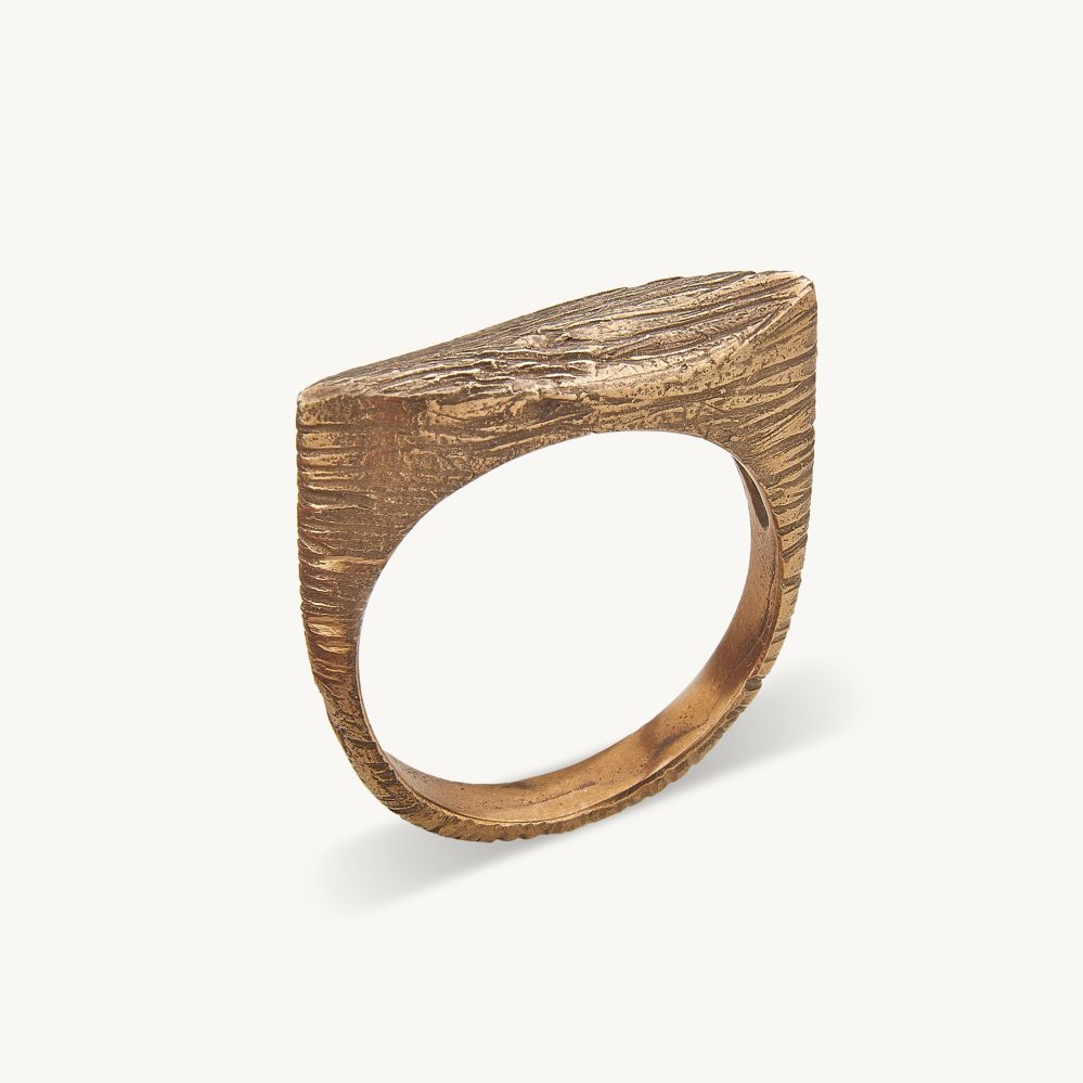 ANELLO FOGLIA BRONZO