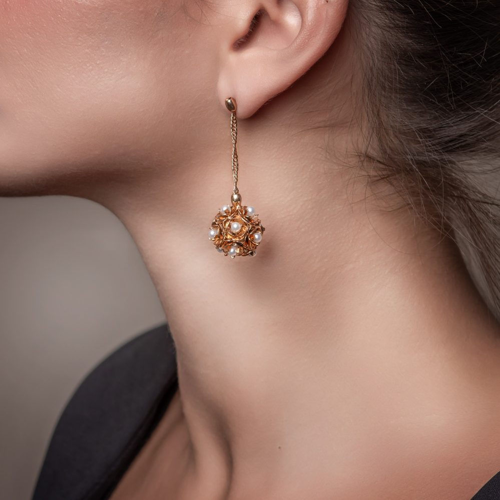 ORECCHINI BOCCIOLO ROSE LUNGHI