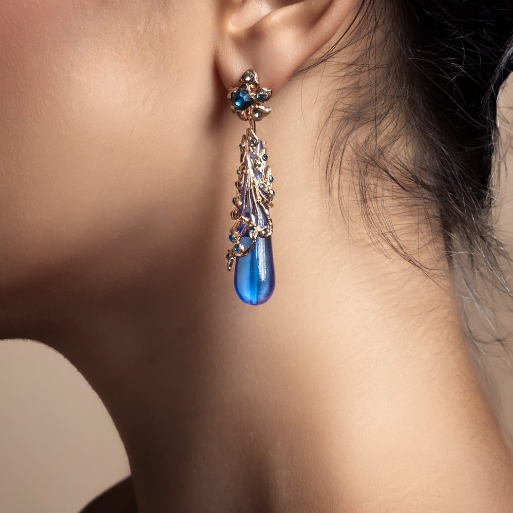 ORECCHINI GOCCIA BLU