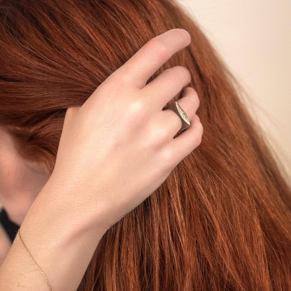 ANELLO FOGLIA BRONZO