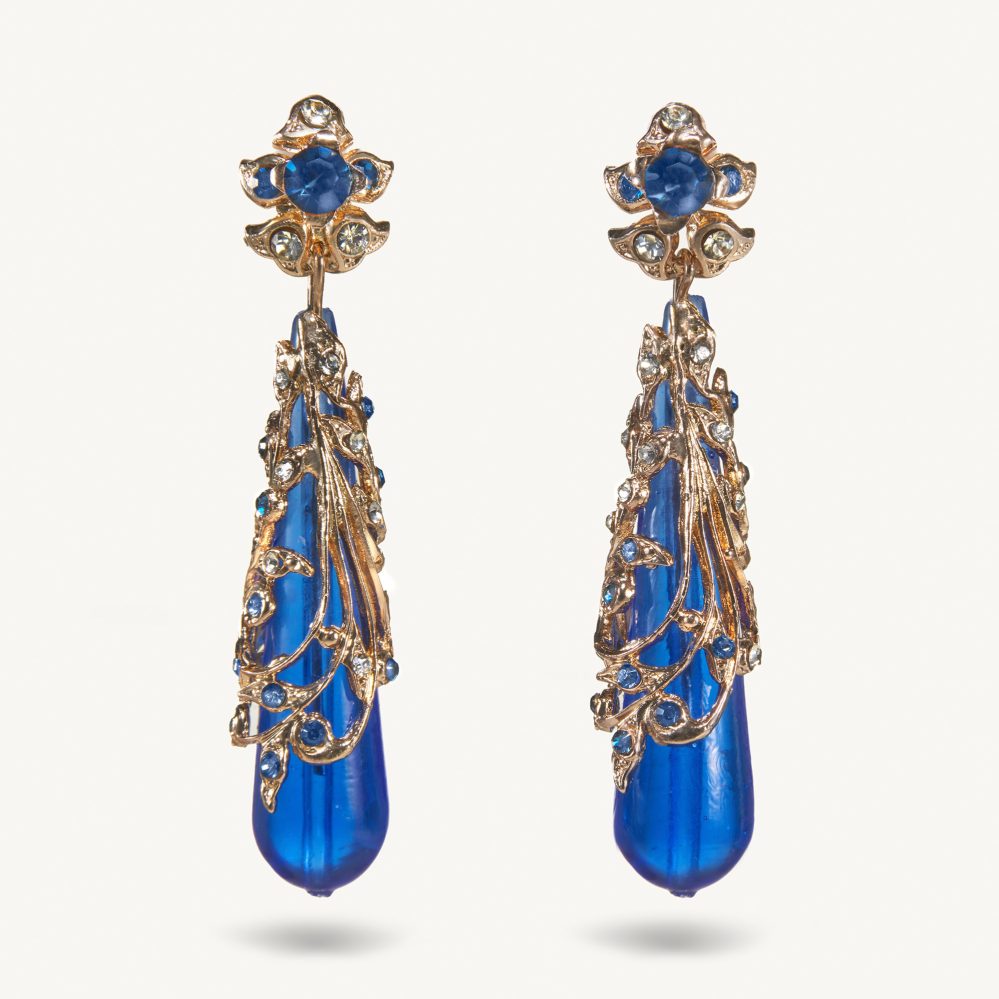ORECCHINI GOCCIA BLU