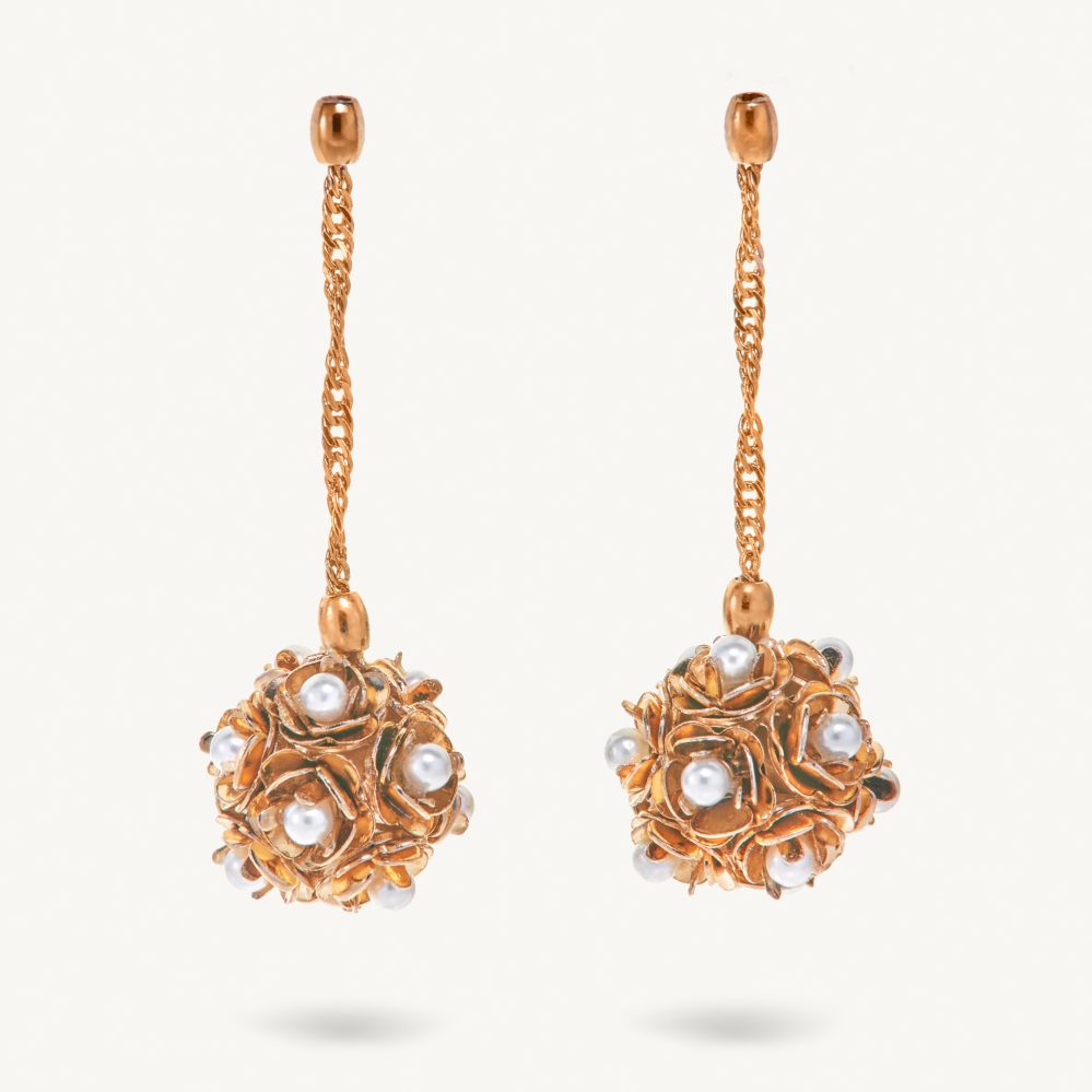 ORECCHINI BOCCIOLO ROSE LUNGHI